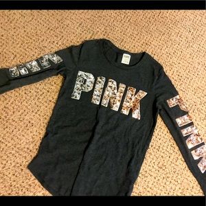 VS PINK Sequin Long Sleeve